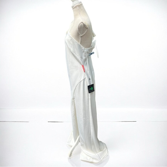 🌻NEW w.Tag MAC DUGGAL White One Shoulder Fitted Evening Gown With Bow Size 12 - Picture 6 of 13